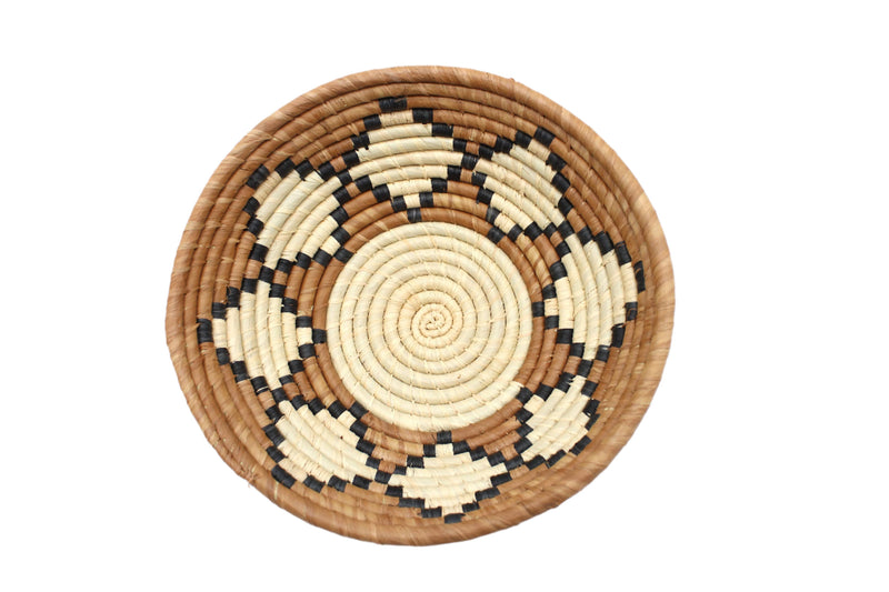 Amara Raffia Straw Basket- Set of 3 : Red Flower