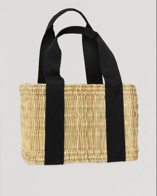 French Rattan Bag with Nylon Handles