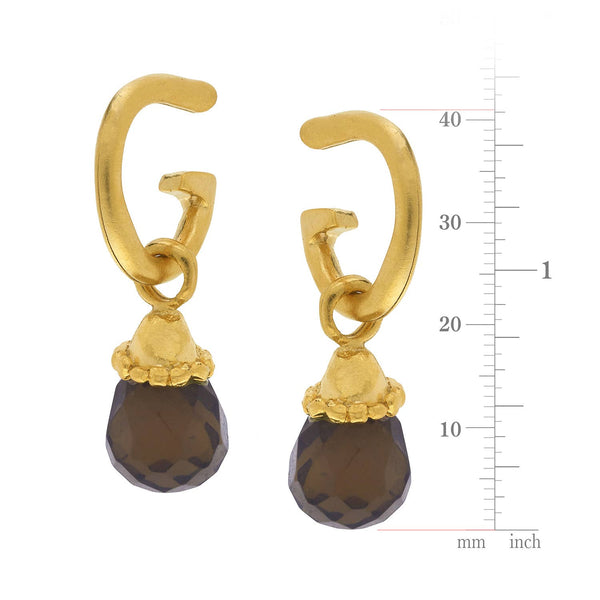 Gigi Brown Stone Drop Earrings