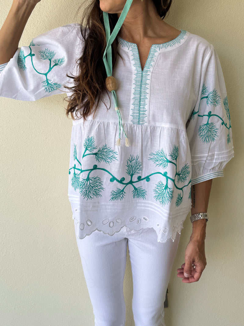 Lyra Embroidered Top