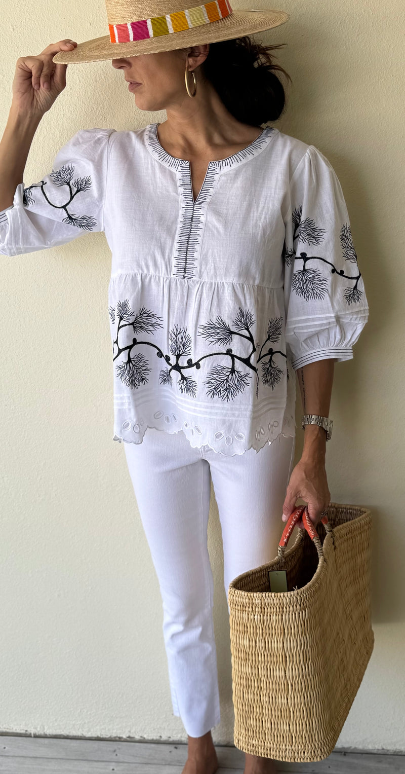 Lyra Embroidered Top