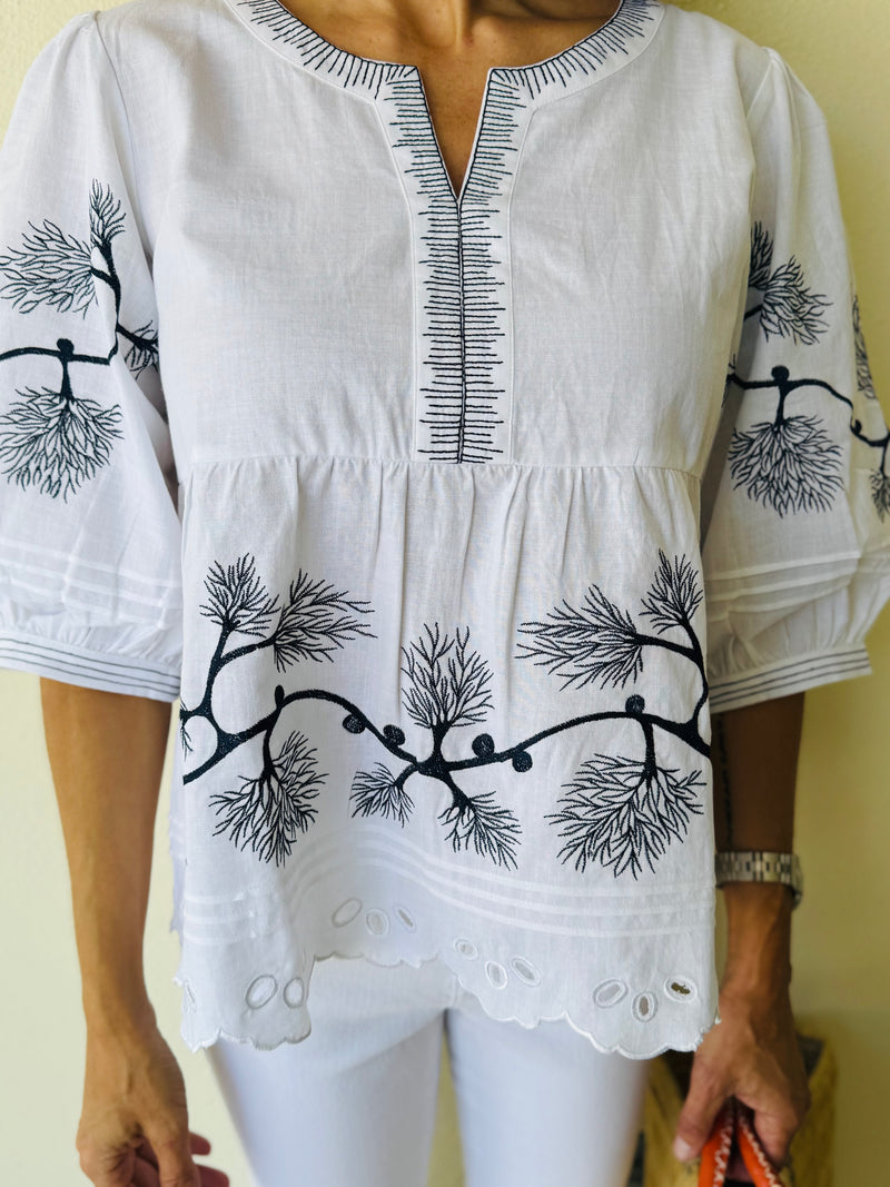 Lyra Embroidered Top