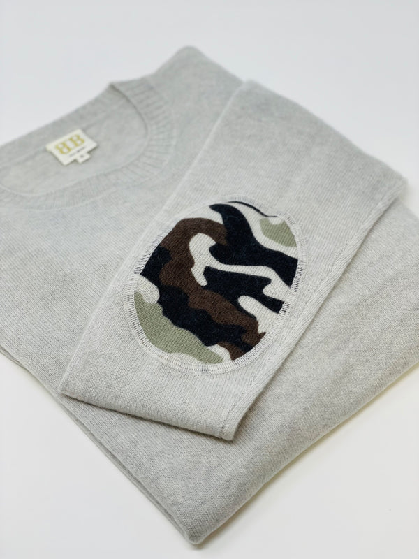 Camo Elbow Patch Sweater