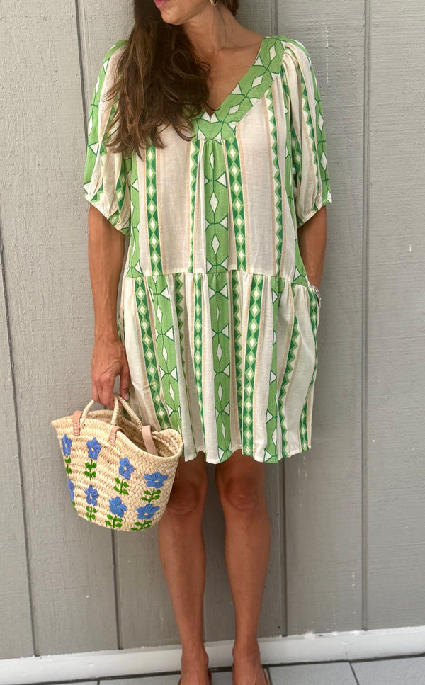Scarpa Dress Green Jacquard
