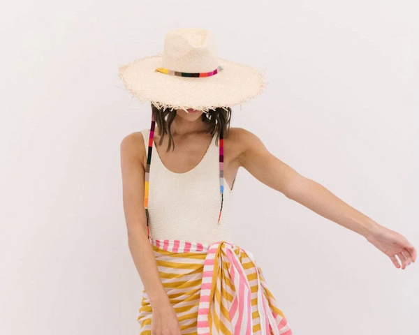 Rosita Wide Brimmed Palm Fringe Hat