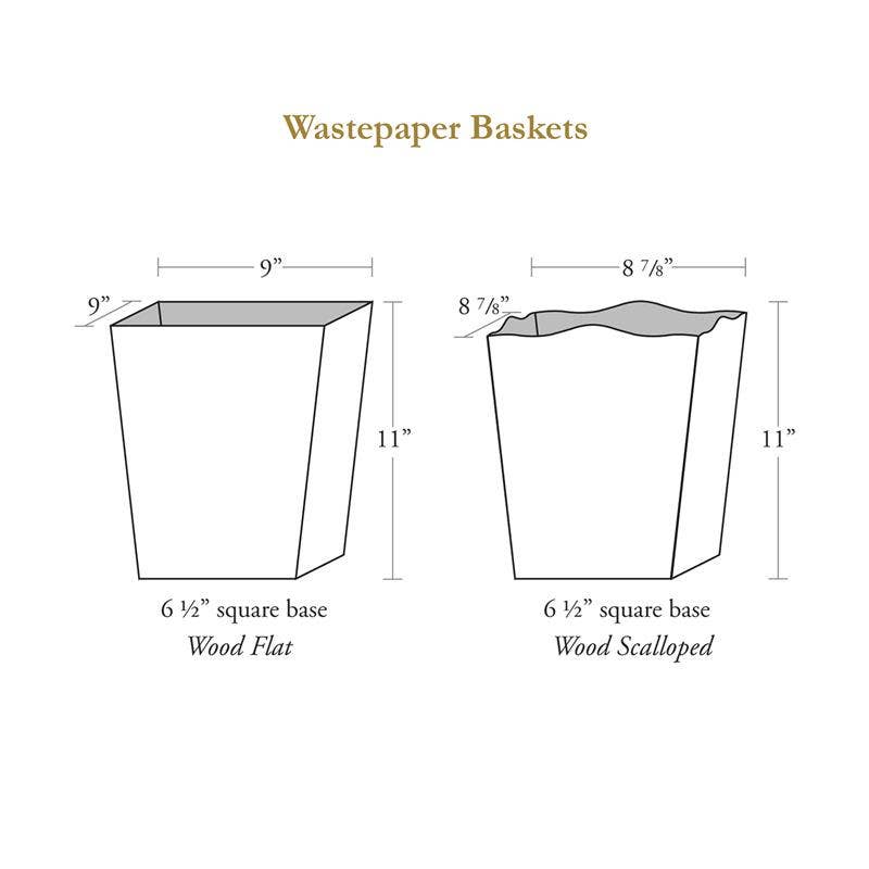 WB366-Monkeys & Palm Trees Wastepaper Basket: Scalloped Top
