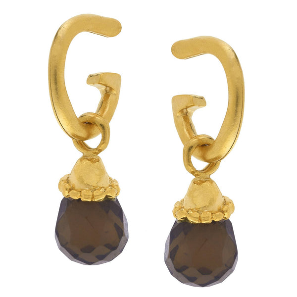 Gigi Brown Stone Drop Earrings