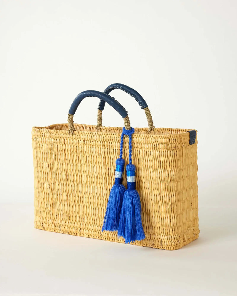 Medina Tassel Basket - Rattan Bag: Small