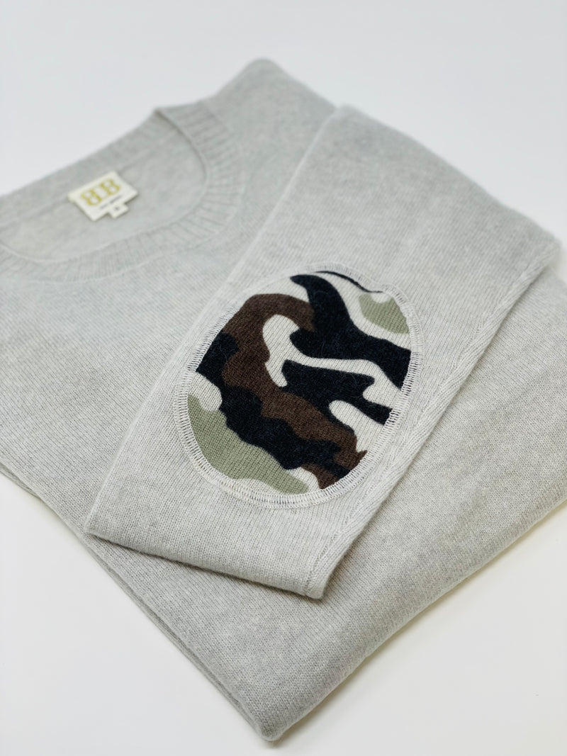 Camo Elbow Patch Sweater